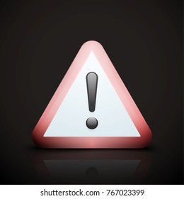 Exclamation Danger sign illustration