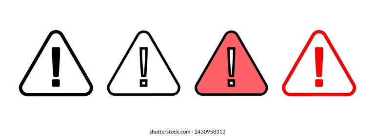 Exclamation danger sign illustration. attention sign and symbol. Hazard warning attention sign