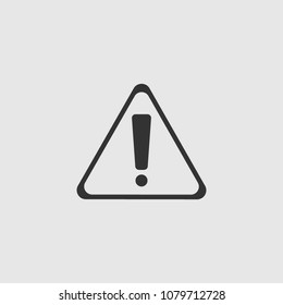 Exclamation danger sign in the triangle 2. Vector illustration EPS 10.