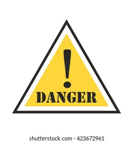 Exclamation danger sign vector