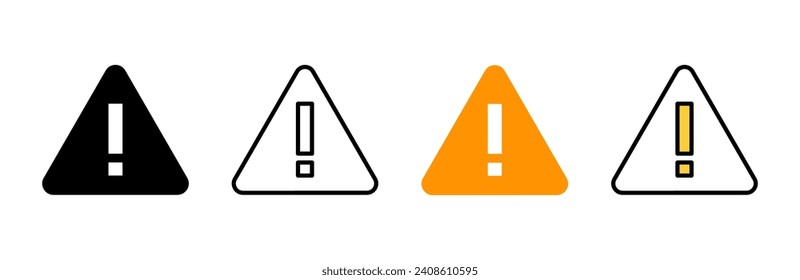 Exclamation danger sign vector. attention sign and symbol. Hazard warning