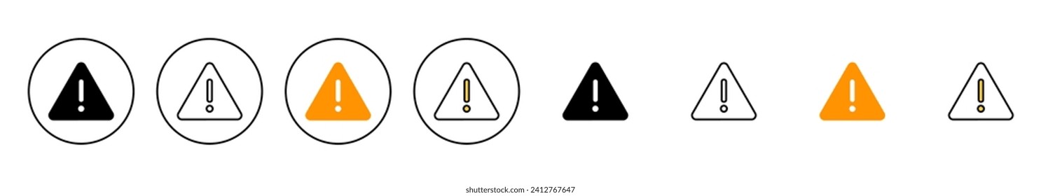 Exclamation danger sign vector. attention sign and symbol. Hazard warning