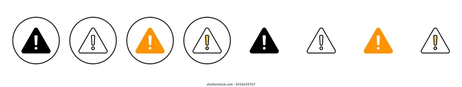 Exclamation danger sign vector. attention sign and symbol. Hazard warning