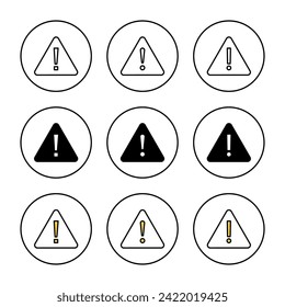 Exclamation danger sign vector. attention sign and symbol. Hazard warning