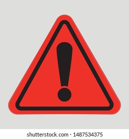 Exclamation danger sign. Vector illustration