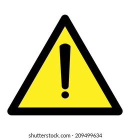 Exclamation danger sign. Vector illustration