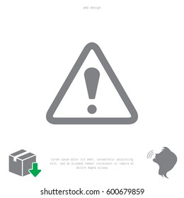 Exclamation danger sign. vector illustration