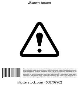Exclamation danger sign. vector illustration