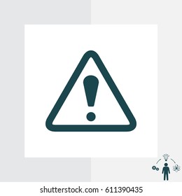 Exclamation danger sign. vector illustration