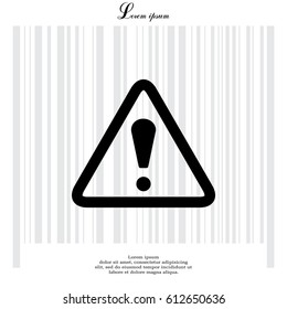 Exclamation danger sign. vector illustration