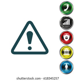 Exclamation danger sign. vector illustration