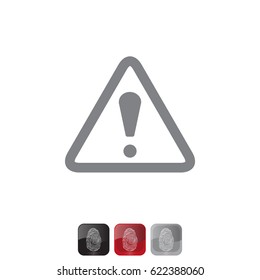 Exclamation danger sign. vector illustration