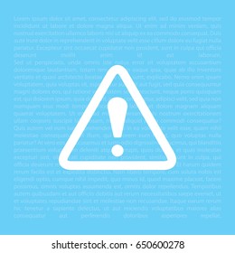 Exclamation danger sign. vector illustration
