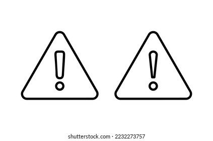 Exclamation danger sign for web and mobile app. attention sign and symbol. Hazard warning attention sign