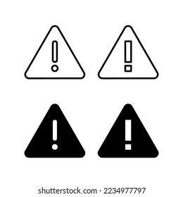 Exclamation danger sign for web and mobile app. attention sign and symbol. Hazard warning attention sign