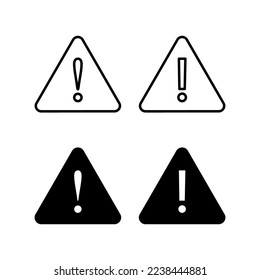 Exclamation danger sign for web and mobile app. attention sign and symbol. Hazard warning attention sign
