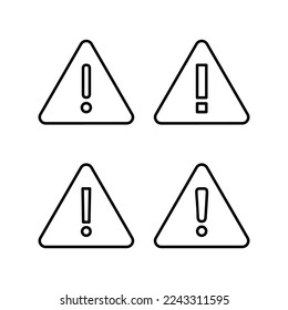 Exclamation danger sign for web and mobile app. attention sign and symbol. Hazard warning attention sign
