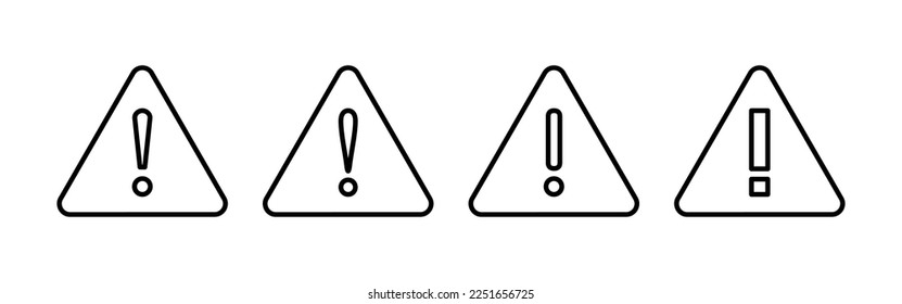 Exclamation danger sign for web and mobile app. attention sign and symbol. Hazard warning attention sign