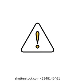 Exclamation danger sign for web and mobile app. attention sign and symbol. Hazard warning 