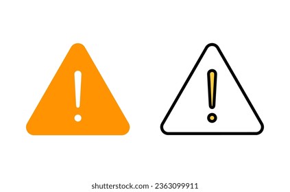 Exclamation danger sign for web and mobile app. attention sign and symbol. Hazard warning