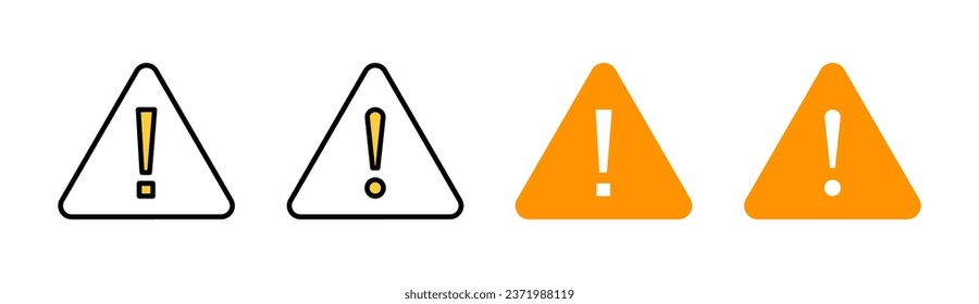 Exclamation danger sign for web and mobile app. attention sign and symbol. Hazard warning