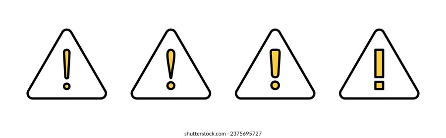 Exclamation danger sign for web and mobile app. attention sign and symbol. Hazard warning