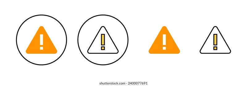Exclamation danger sign for web and mobile app. attention sign and symbol. Hazard warning