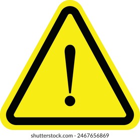 signo de peligro de exclamación Vector de advertencia amarillo