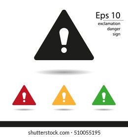 Exclamation danger symbol