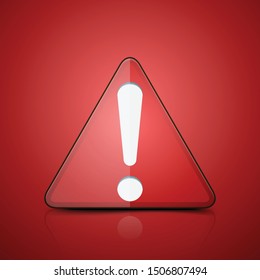 Exclamation Danger Triangle sign illustration