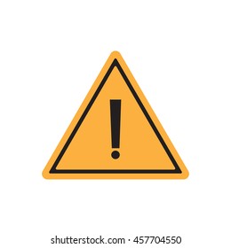 Exclamation danger warning sign