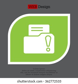 Exclamation danger web icon