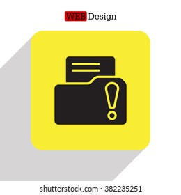 Exclamation danger web icon