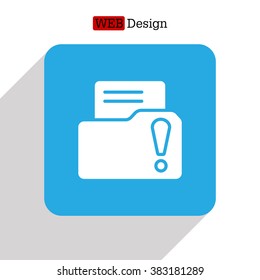 Exclamation danger web icon