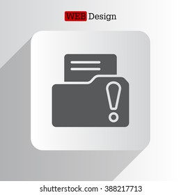 Exclamation danger web icon