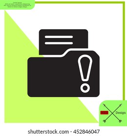 Exclamation danger web icon