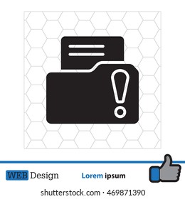 Exclamation danger web icon