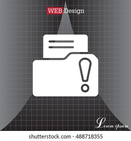 Exclamation danger web icon