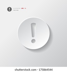 Exclamation danger web icon. Attention symbol.