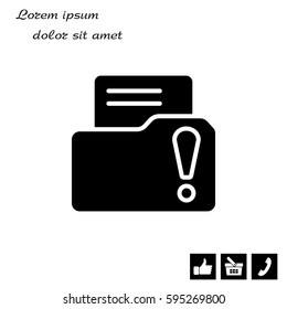 Exclamation danger web icon. vector illustration