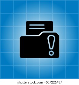 Exclamation danger web icon. vector illustration