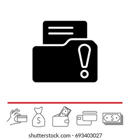 Exclamation danger web icon. vector illustration