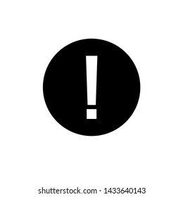 exclamation design vector, black and white, danger sign