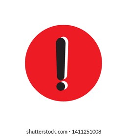 exclamation grey background icon vector template