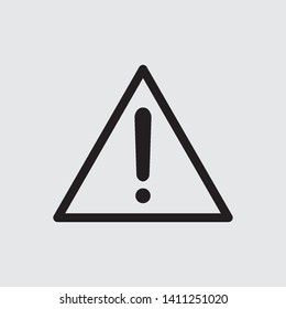 exclamation grey background icon vector template