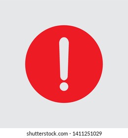 exclamation grey background icon vector template