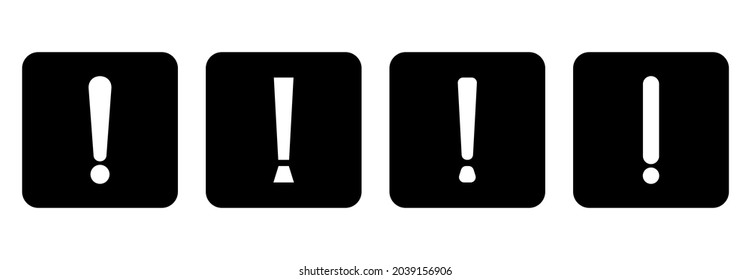 icono de exclamación. icono de signo de alerta, ilustraciones de símbolos del vector de exclamación