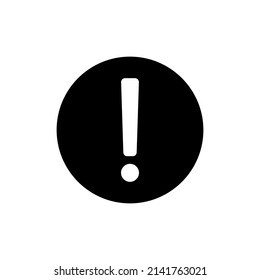 Exclamation icon in black round