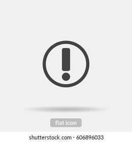 Exclamation icon, Black vector is type EPS10.