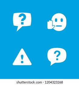 Exclamation icon. collection of 4 exclamation filled icons such as warning. editable exclamation icons for web and mobile.